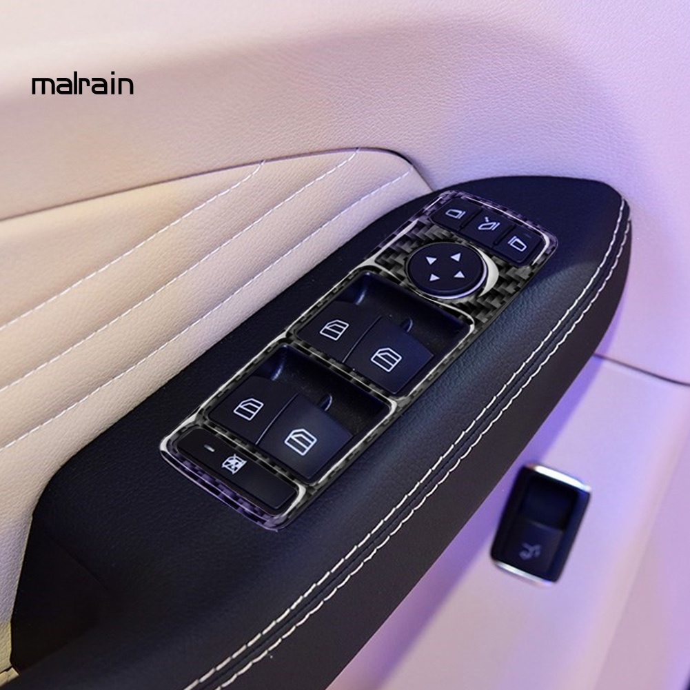 Ốp Viền Bảng Điều Khiển Nâng Cửa Sổ Xe Hơi Bằng Sợi Carbon