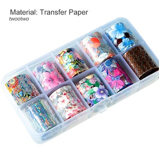 Set 10 Cuộn Giấy Foil Dán Móng Nghệ Thuật