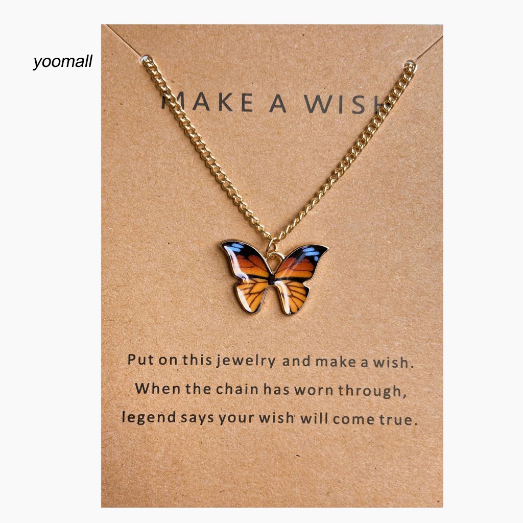 Vòng cổ Mặt Hình Bướm Bằng Hợp Kim Sáng Tạo Cho Nữ