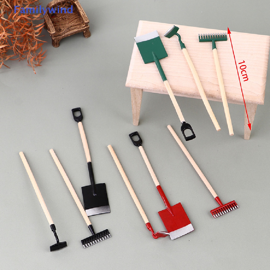 Set 3 Xẻng Làm Vườn Mini Tỉ Lệ 1: 12 Trang Trí Nhà Búp Bê
