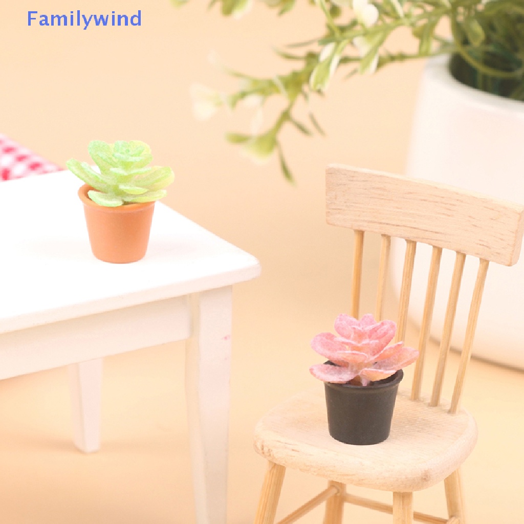 Set 2 Chậu Cây Mini Tỉ Lệ 1: 12 Dùng Để Trang Trí Nhà Búp Bê