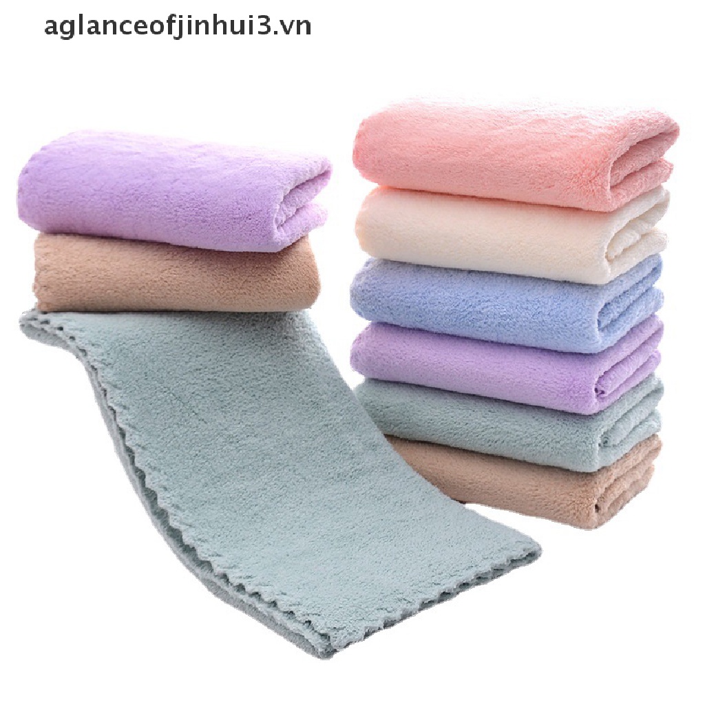 Khăn Lau Mặt Vải Lông Cừu San Hô Dày Dặn Thấm Hút Tốt Nhanh Khô Mềm Mại