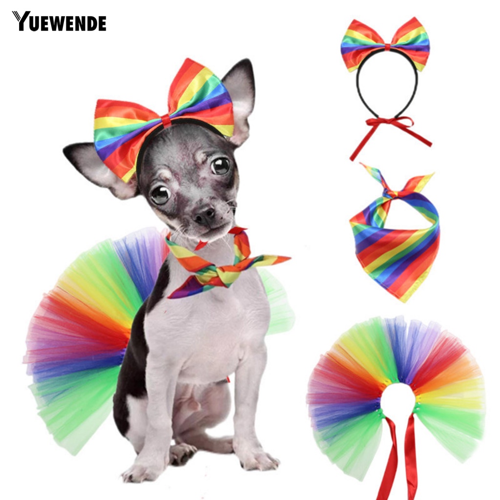 1 Set Đồ 3 Món Bằng Satin Xinh Xắn Cho Thú Cưng