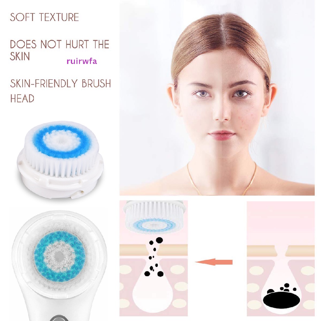 Set 4 Cọ Rửa Mặt Làm Sạch Sâu Lỗ Chân Lông Cho Clarisonic Mia-2 Pro