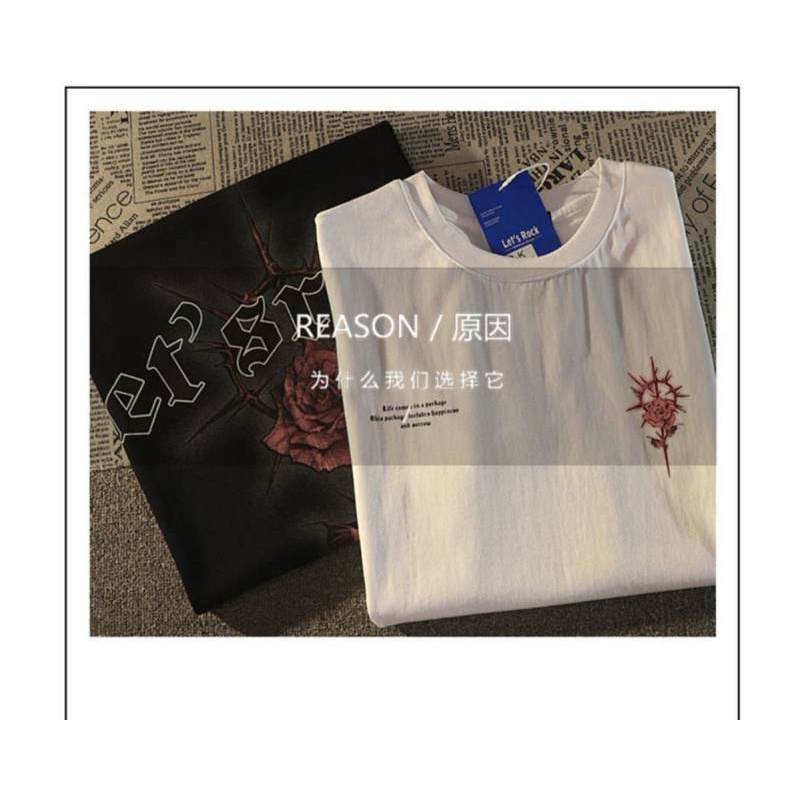 American Fashion Brand Retro Rose Cotton Vest Men's Loose Outer Wear Ins Street Style Sleeveless T-shirt Sports Top XCUU