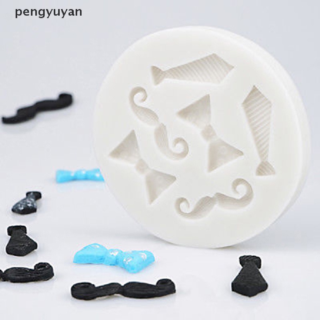 Khuôn Silicone Tạo Hình Râu Nơ Trang Trí Bánh [Mới] [Mới] [Mới]