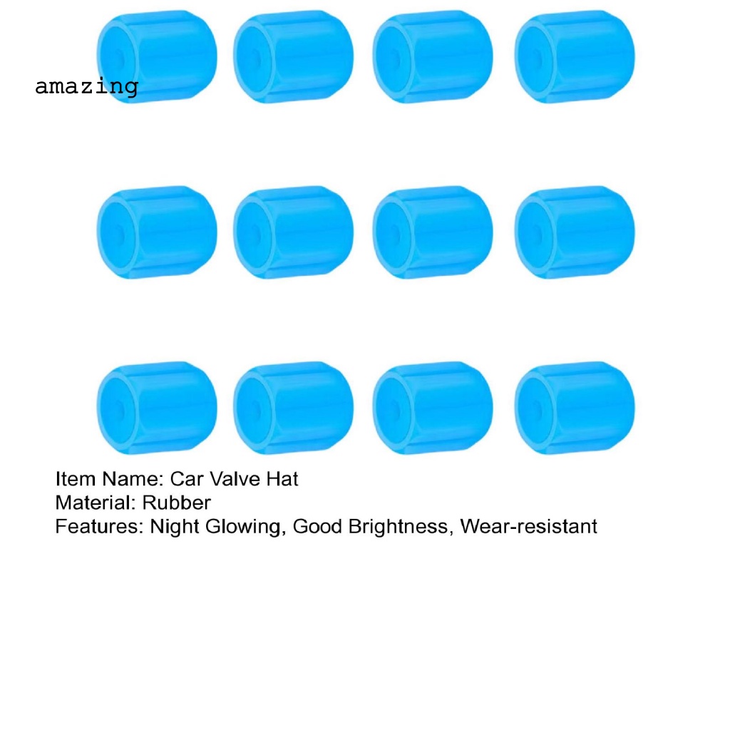 Bộ 12 Vỏ Bọc Van Bánh Xe Đạp Chống Mòn Phát Sáng Ban Đêm