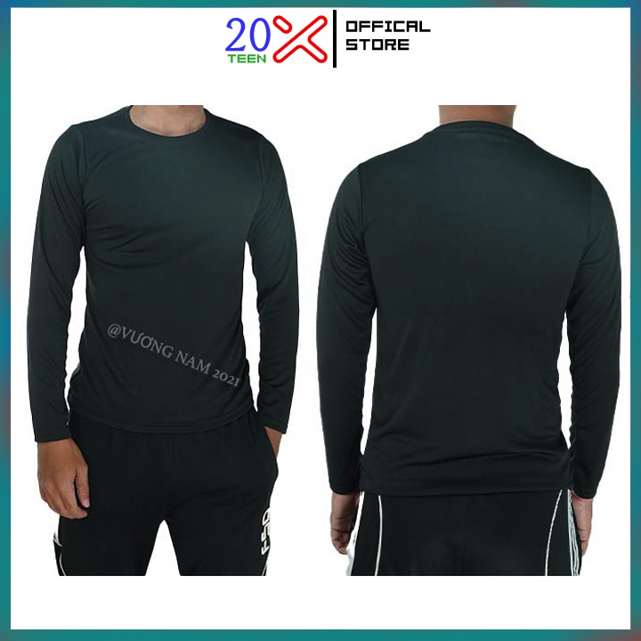 Áo thun nam tay dài, áo giữ nhiệt co giãn 4 chiều đẹp cao cấp ôm body 20X87V