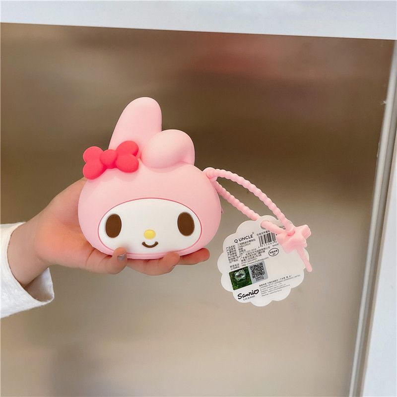 SANRIO Ví Silicon Mini Đựng Tiền Xu Tạo Hình Kuromi KT My Melody Cinnamoroll Dễ Thương Cho Bé