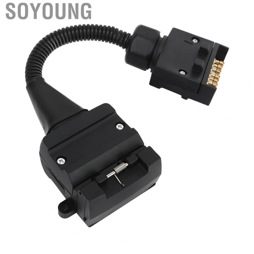 Soyoung Fale To Female Trailer Adapter  Practical Plug Socket ABS for Vehicle