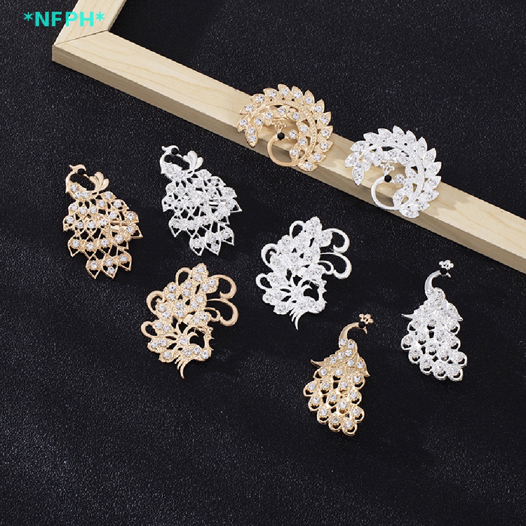 Ghim Cài Áo Hình Chim Công Đính Đá Nhân Tạo Thời Trang Mới