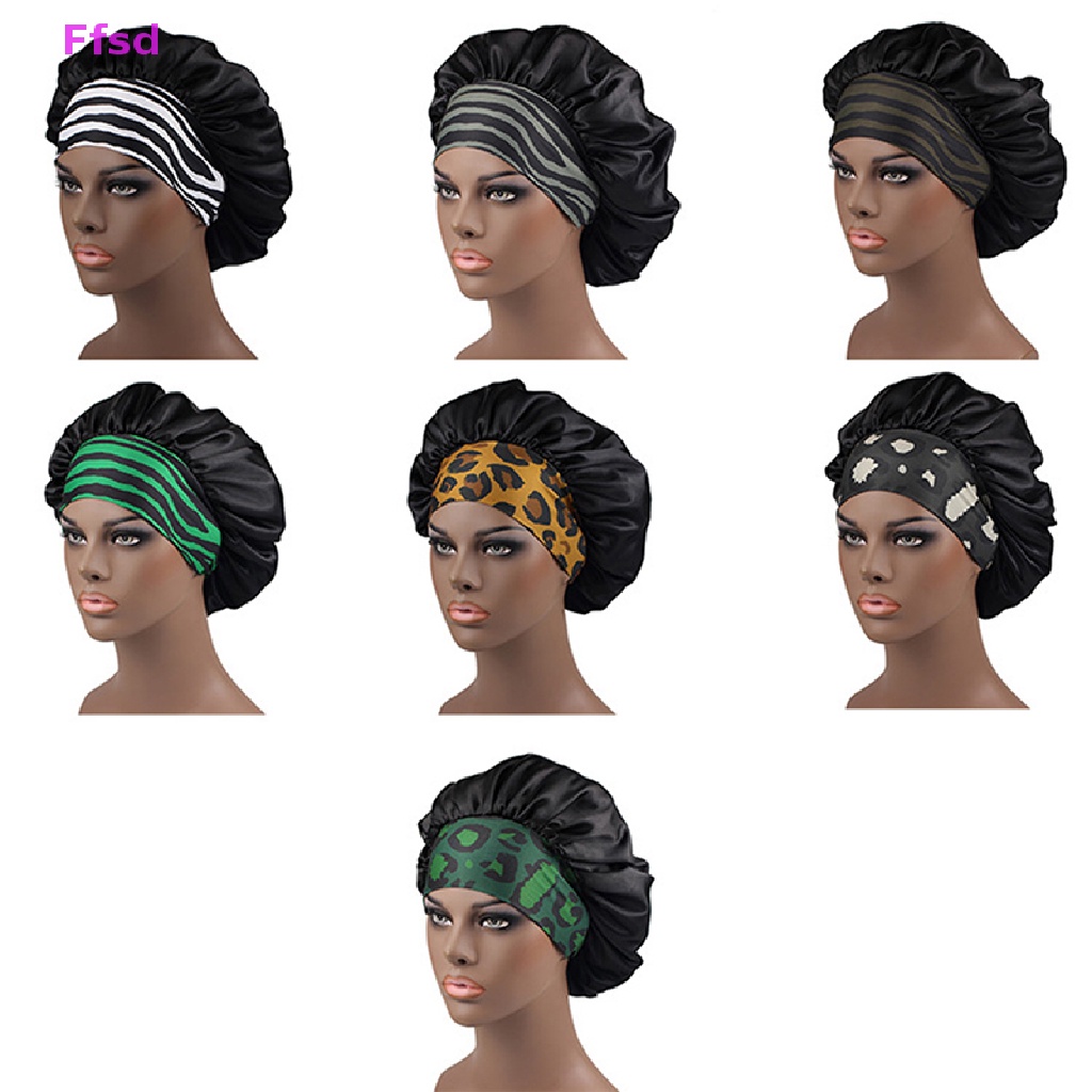 {Ffsd} Mũ Trùm Đầu Ngủ Hai Lớp Bằng Lụa Sa Thạch Có Thể Điều Chỉnh * Bán Chạy