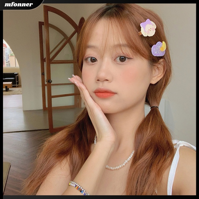 Set 3 Kẹp Tóc Nhựa Hoạt Hình Xinh Xắn Cho Bé Gái