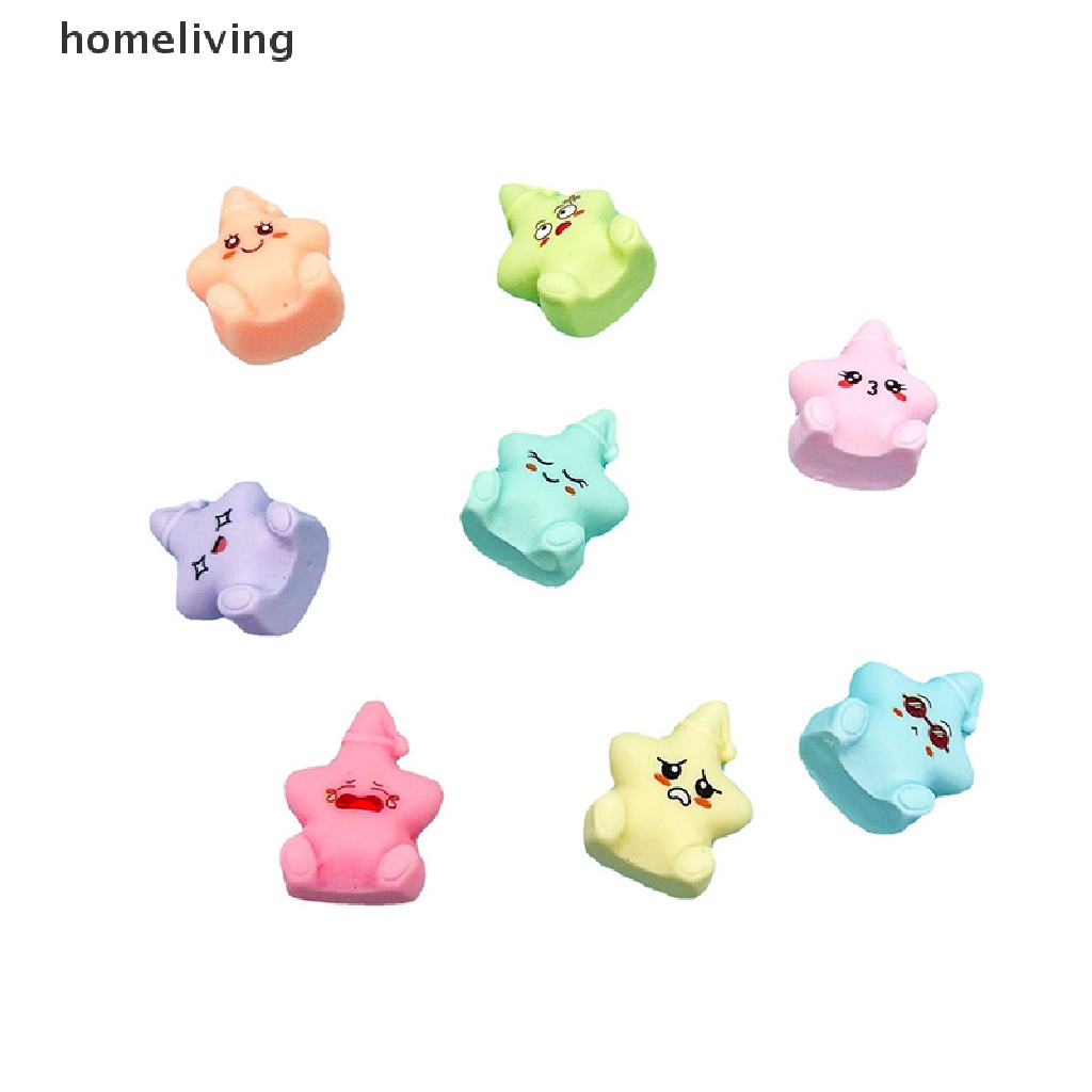 Bộ 2 Đồ trang trí Ngôi Sao Hoạt Hình Bằng Nhựa Resin Phát Sáng Trang Trí Xe Hơi