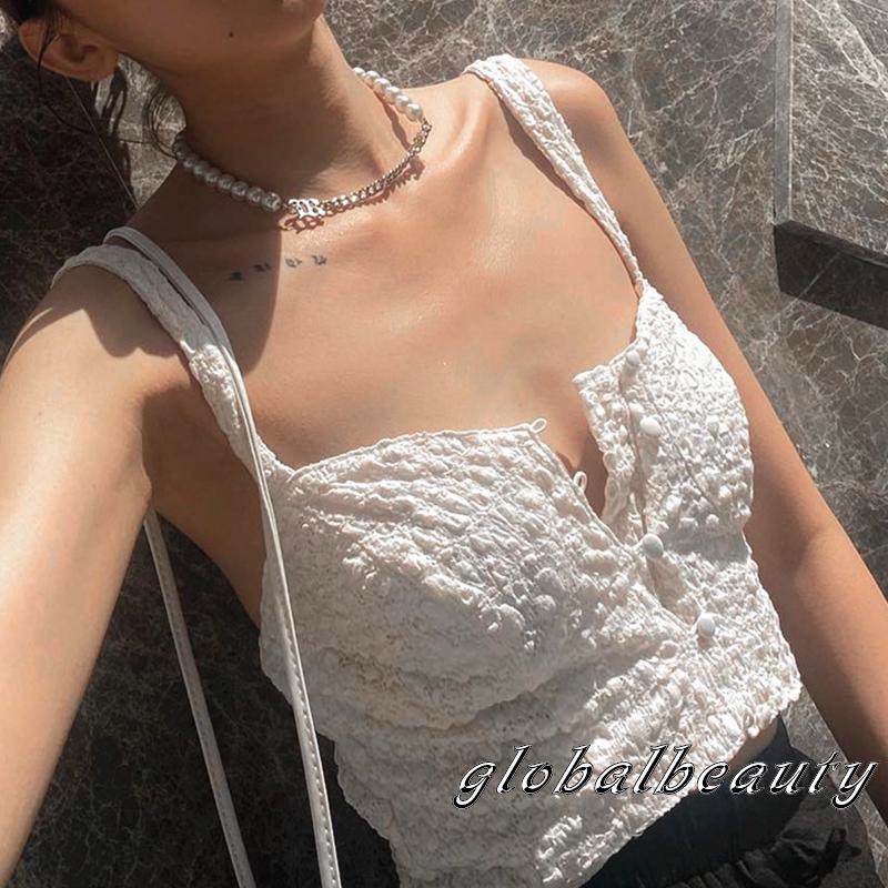 Áo Hai Dây Màu Trơn Họa Tiết In Thời Trang Mùa Hè Cho Nữ