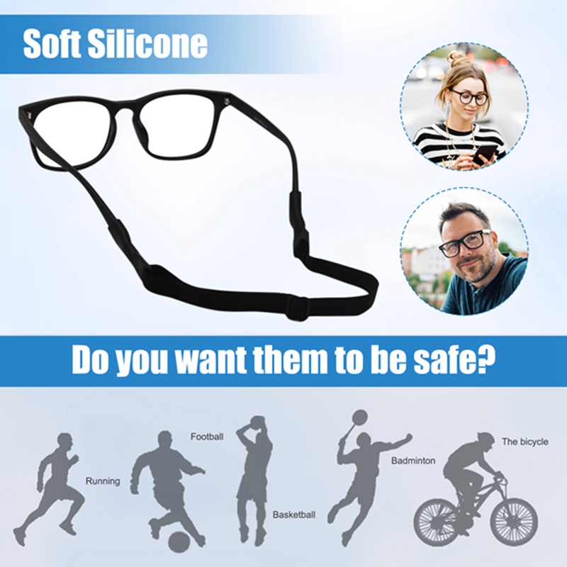 Dây Đeo Kính Có Thể Điều Chỉnh Không Cần Đuôi Phù Hợp Với Mắt Kính Thể Thao Unisex