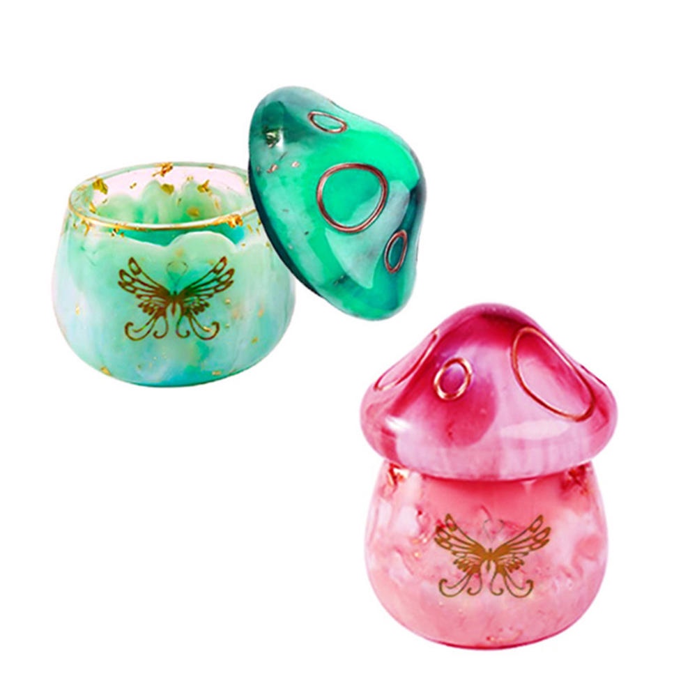 Khuôn Silicone Làm Hộp Nến Hình Nấm DIY