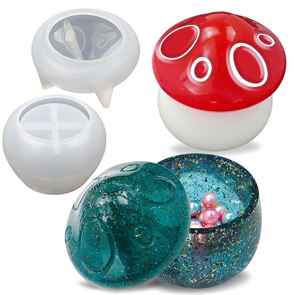 Khuôn Silicone Làm Hộp Nến Hình Nấm DIY