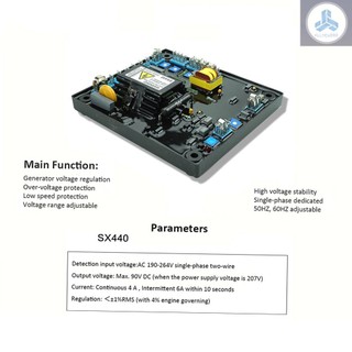 AVR  SX440 Automatic Voltage Regulator High Performance Stable  Replacement for Generator Stabilizers Electronic Component& Supplies Universal AVR for  SX440
