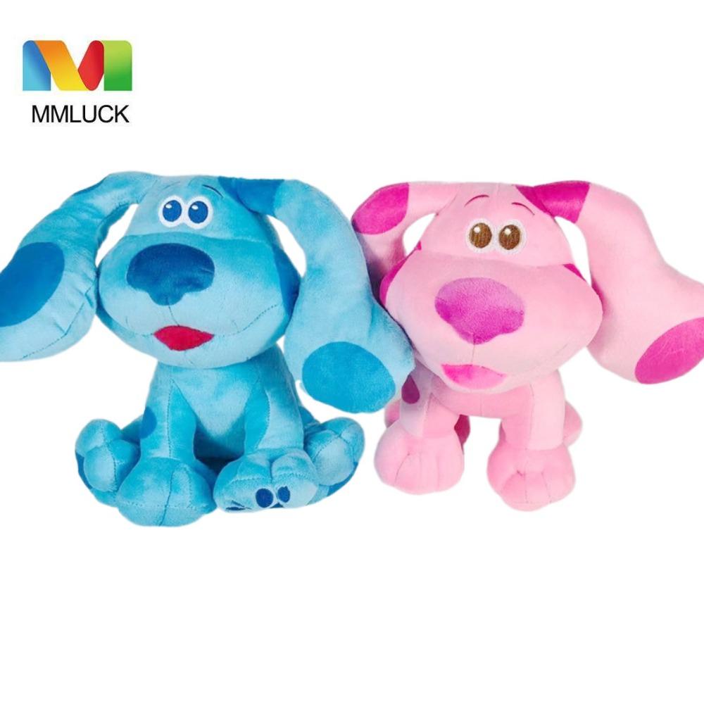 Mmluck Đồ chơi nhồi bông Mềm Mại Hình Chú Chó Màu Hồng / Xanh Dương Làm Móc Khóa Quà Tặng Giáng Sinh Cho Bé