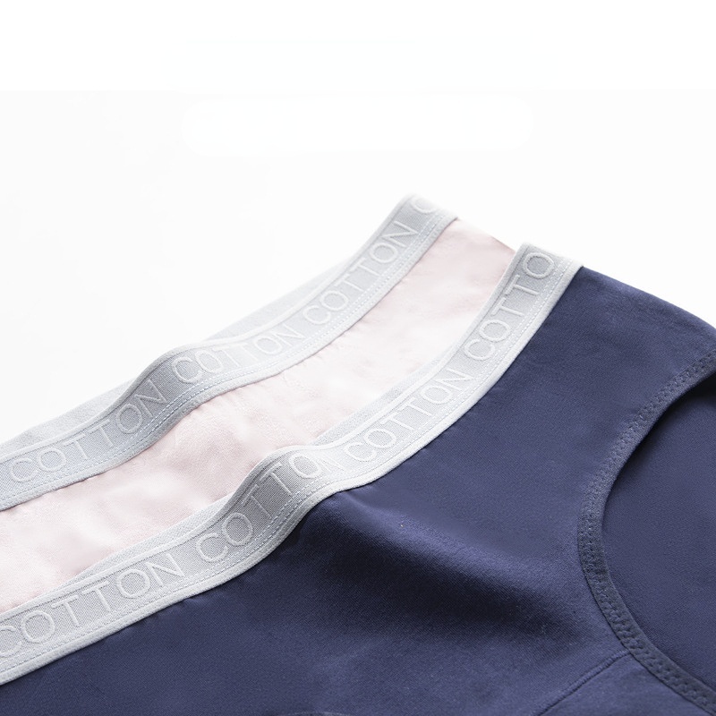 Quần Lót Thể Thao Tam Giác Lưng Thấp Chất Liệu Cotton Mềm Mại In Chữ Màu Tương Phản Thời Trang Cho Nữ