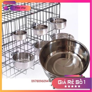 Máng ăn 12cm inox 304 cho chồn hương máng ăn inox 304 cho vẹt máng ăn inox 304 cho mèo