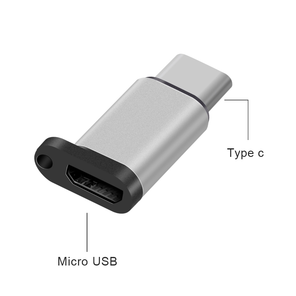 Dây Móc Khóa Kim Loại Sạc Nhanh PD TYPE C Đầu Cắm Sang Cổng Micro USB OTG Cho Điện Thoại Android Laptop