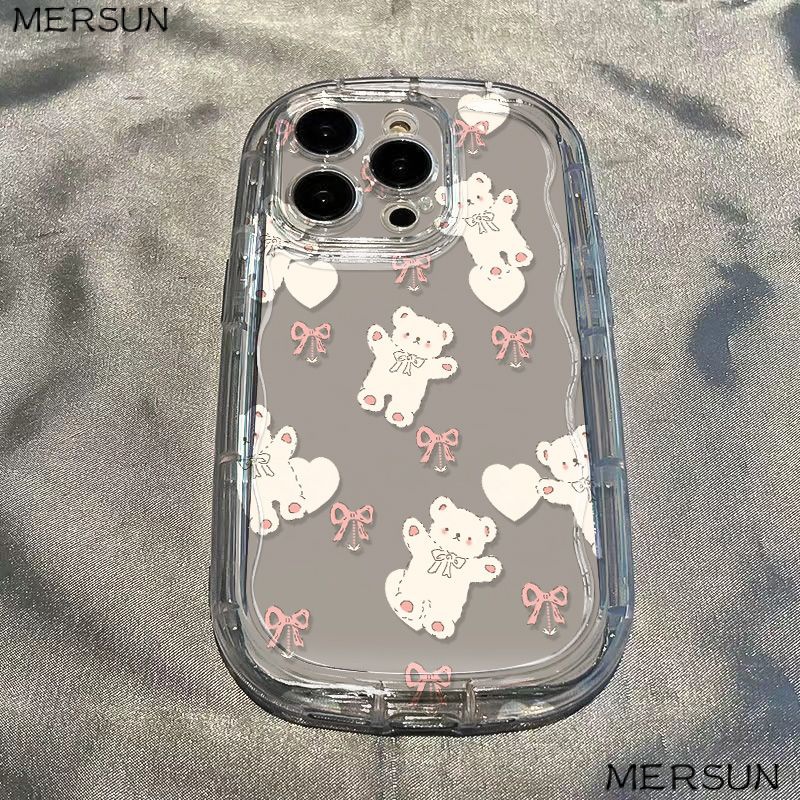 ✅Ốp Điện Thoại Mềm Trong Suốt Chống Sốc Hình Gấu Cho iPhone14 / Apple promax xs13 / 11 12 8pxr / 7 OR48