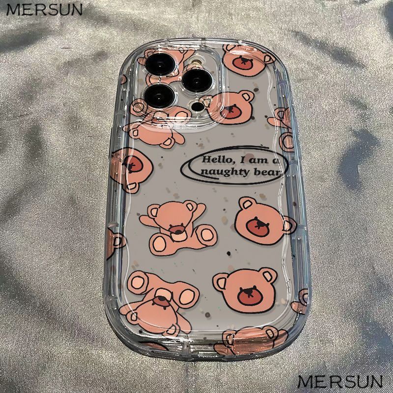 ✅Ốp Điện Thoại Mềm Trong Suốt Chống Sốc In Hình Gấu Hoạt Hình Cho Iphone xs / 712 / 14 xr / 11 8p13 promax
