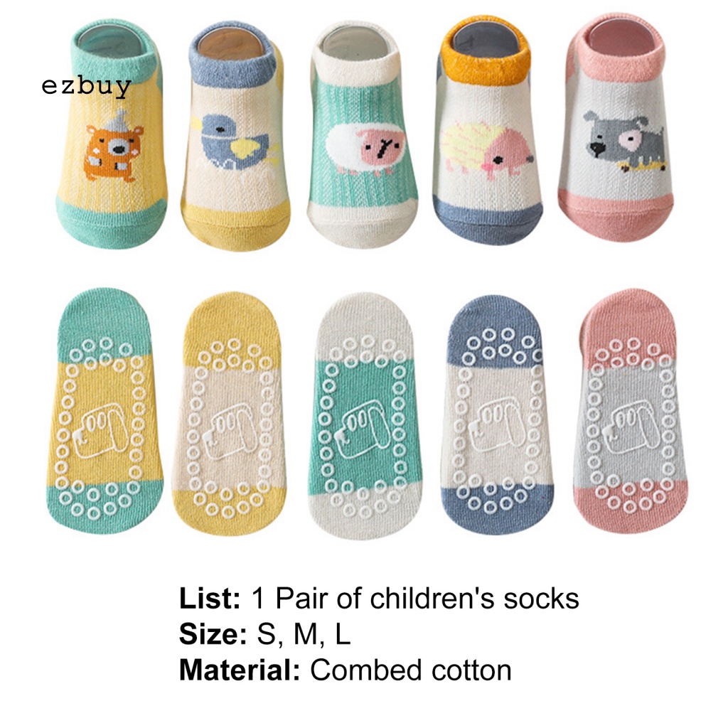 1 Đôi Vớ Mềm Chống Trượt In Họa Tiết Hoạt Hình Động Vật Dễ Thương Thời Trang Mùa Hè Cho Bé