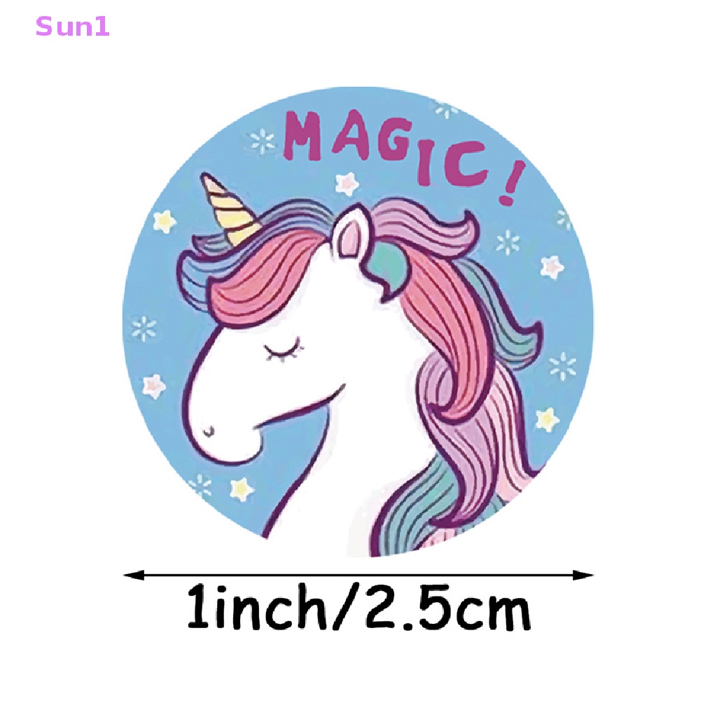 Cuộn 500 Miếng Dán 1 inch Hình Động Vật Dễ Thương Trang Trí Hộp Bánh