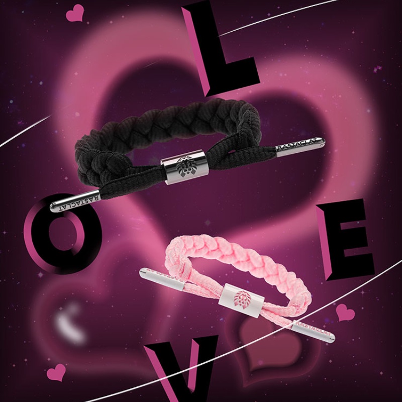 Vòng Tay Cặp Màu Đen / Hồng Độc Quyền Ngày Valentine