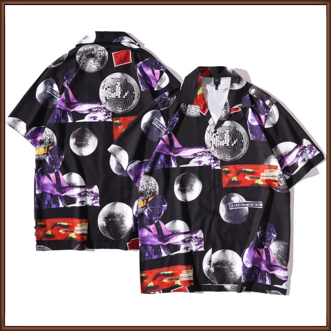 Áo Thun Tay Ngắn Cổ Bẻ In Họa Tiết Hawaii Cổ Điển Thời Trang Đi Biển Mùa Hè Cho Nam