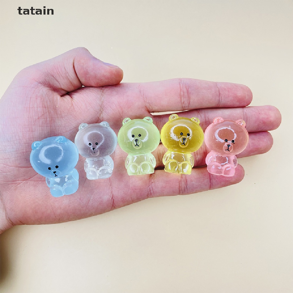 Tamtain Tượng Gấu Hoạt Hình Phát Sáng DIY Dùng Trang Trí Tiểu Cảnh