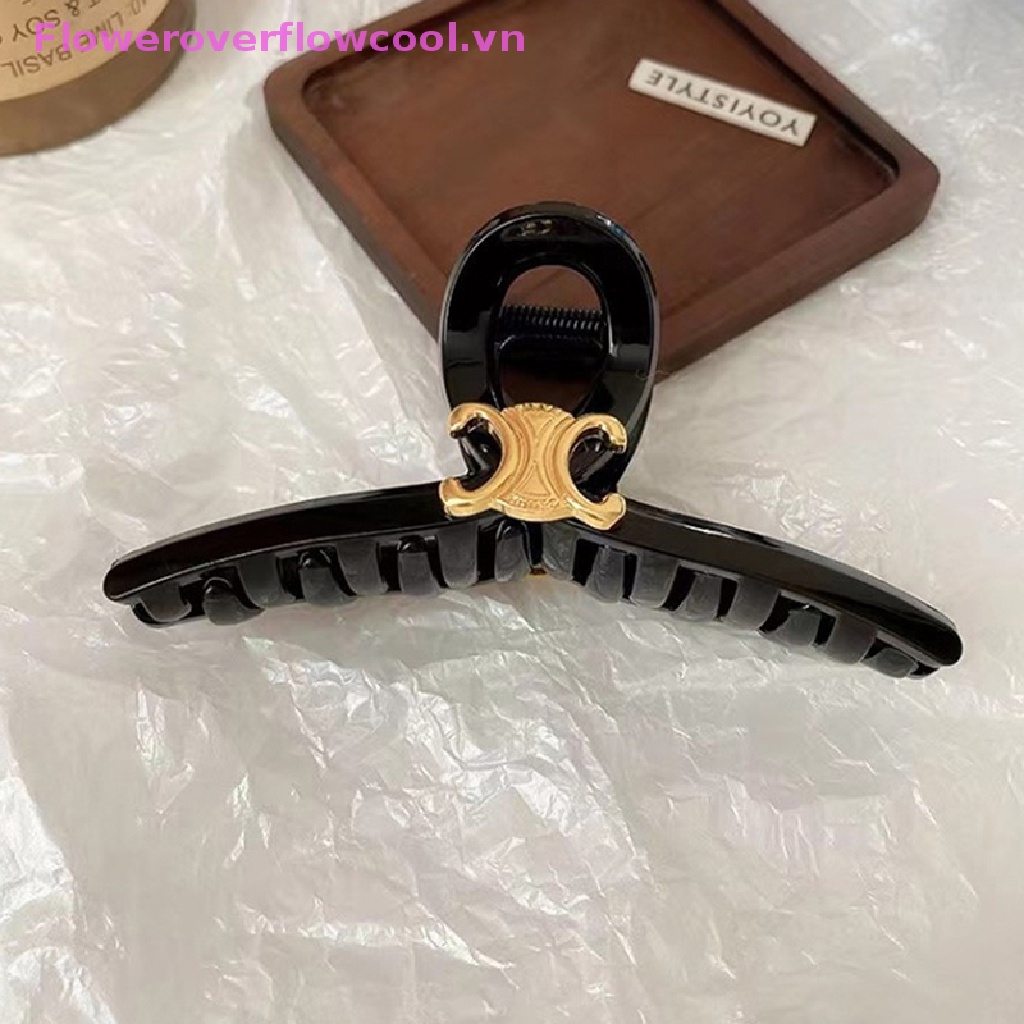 Kẹp Tóc Xoăn Hình Cá Mập Lớn Phong Cách retro Thanh Lịch Dành Cho Nữ