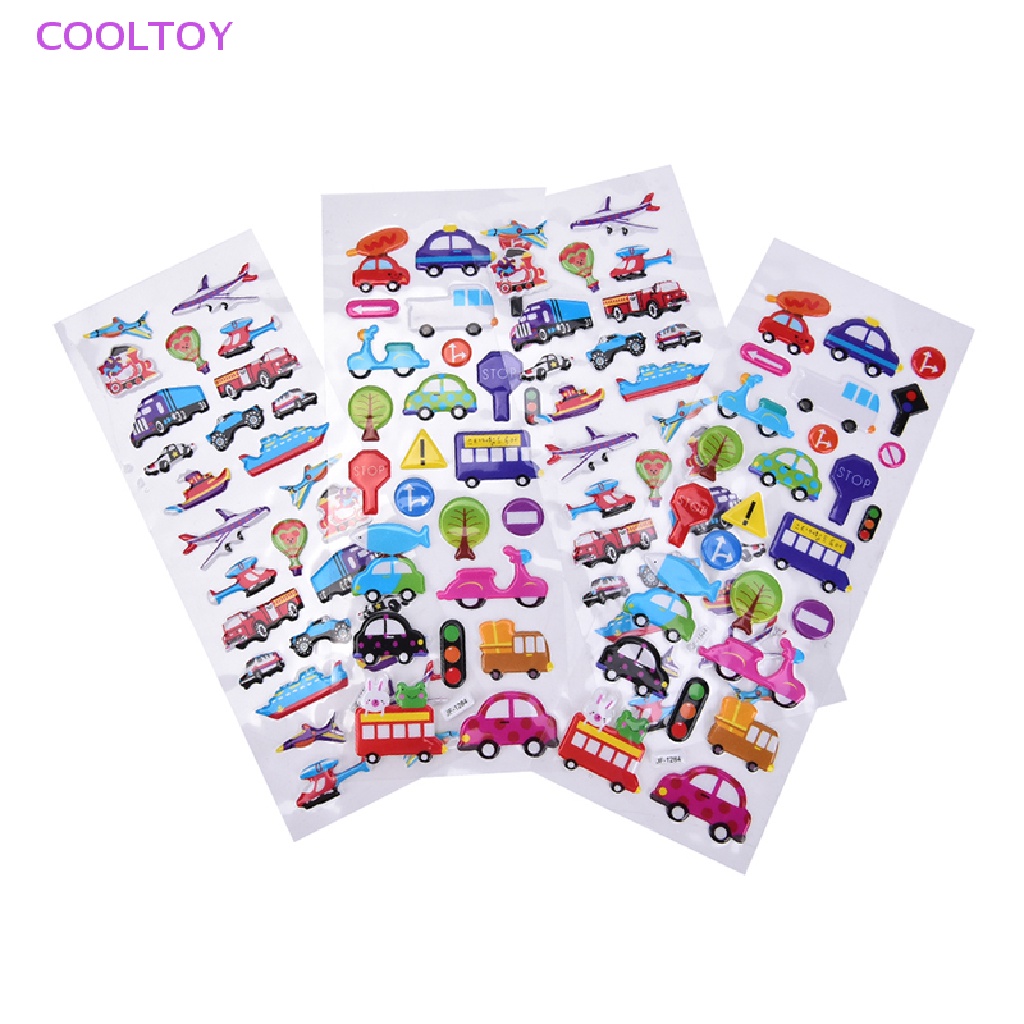 Cooltoy Set 2 Sticker Bong Bóng Hoạt Hình Dán Trang Trí Sổ Tay Nhật Ký Phương Tiện Gia