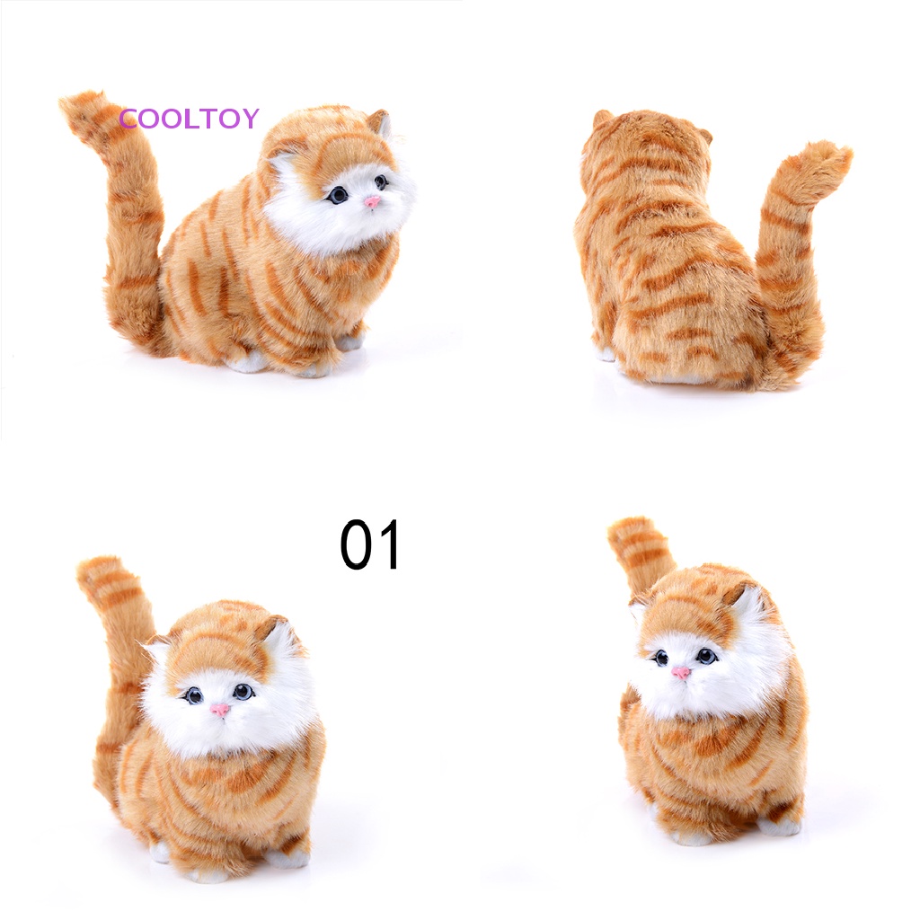 Đồ Chơi Mèo Nhồi Bông Điện Tử Mềm Mại Có Âm Thanh Vui Nhộn Cho Bé