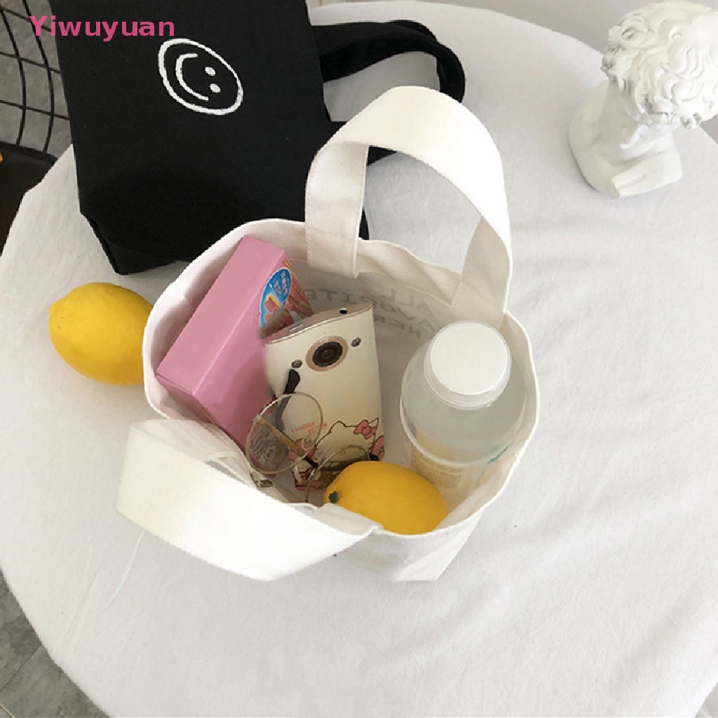 1 Túi Xách Mini Đựng Điện Thoại In Hình Mặt Cười Dễ Thương Cho Nữ