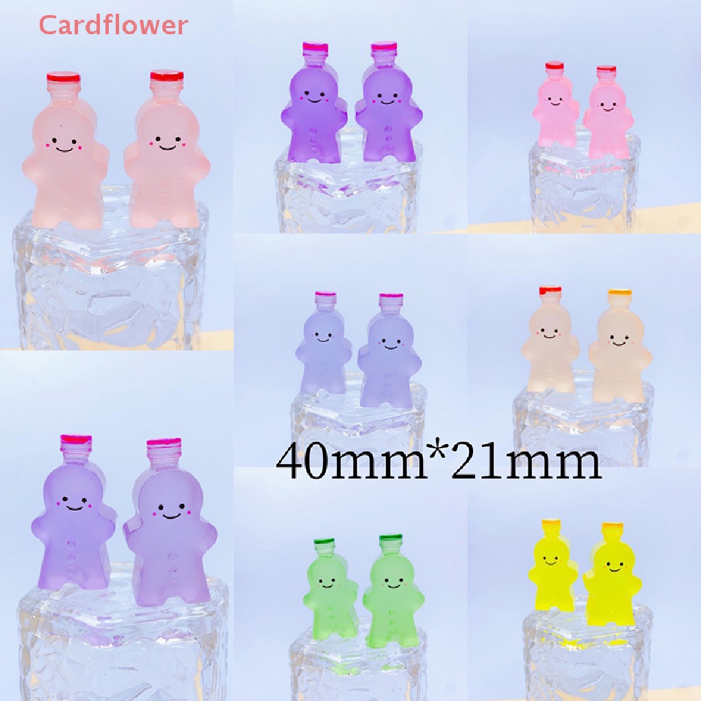 Bộ 2 Đồ trang trí Nhân Vật Gingerbread Man Phát Sáng Trong Bóng Tối Trang Trí Tiểu Cảnh Mới