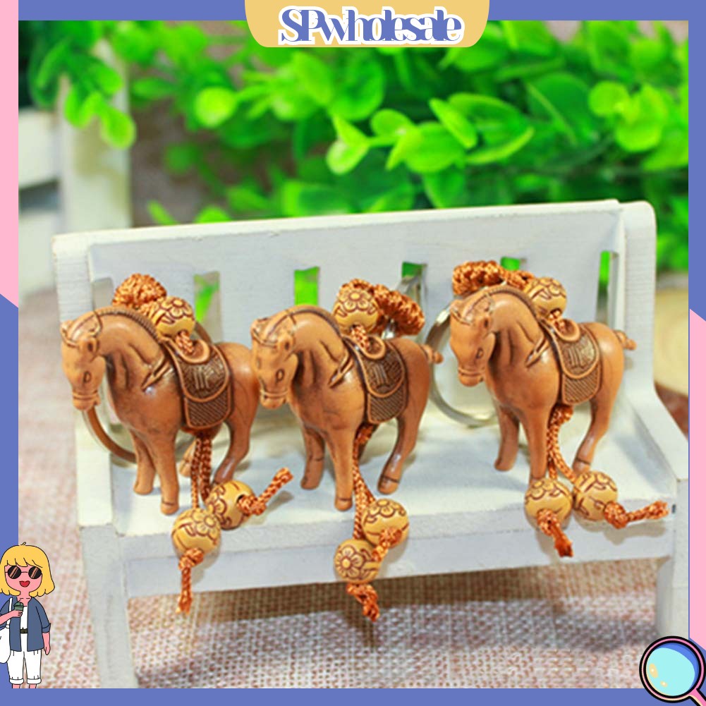 <SPwholesale> Bộ 2 Móc Khóa Hình Voi / Ngựa / Trái Tim / Rùa Xinh Xắn Giá Đỡ