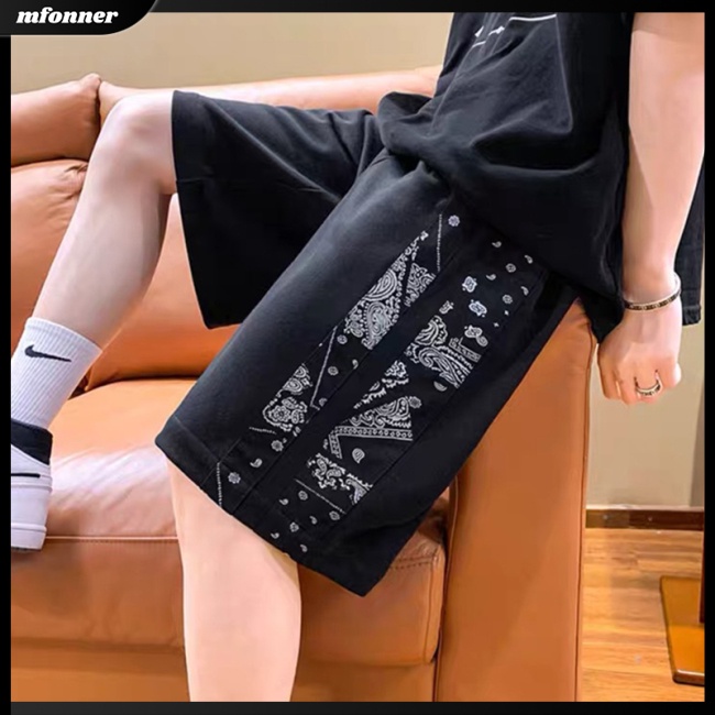 Quần Short Thể Thao Ống Rộng In Họa Tiết Thời Trang Mùa Hè Dành Cho Nam