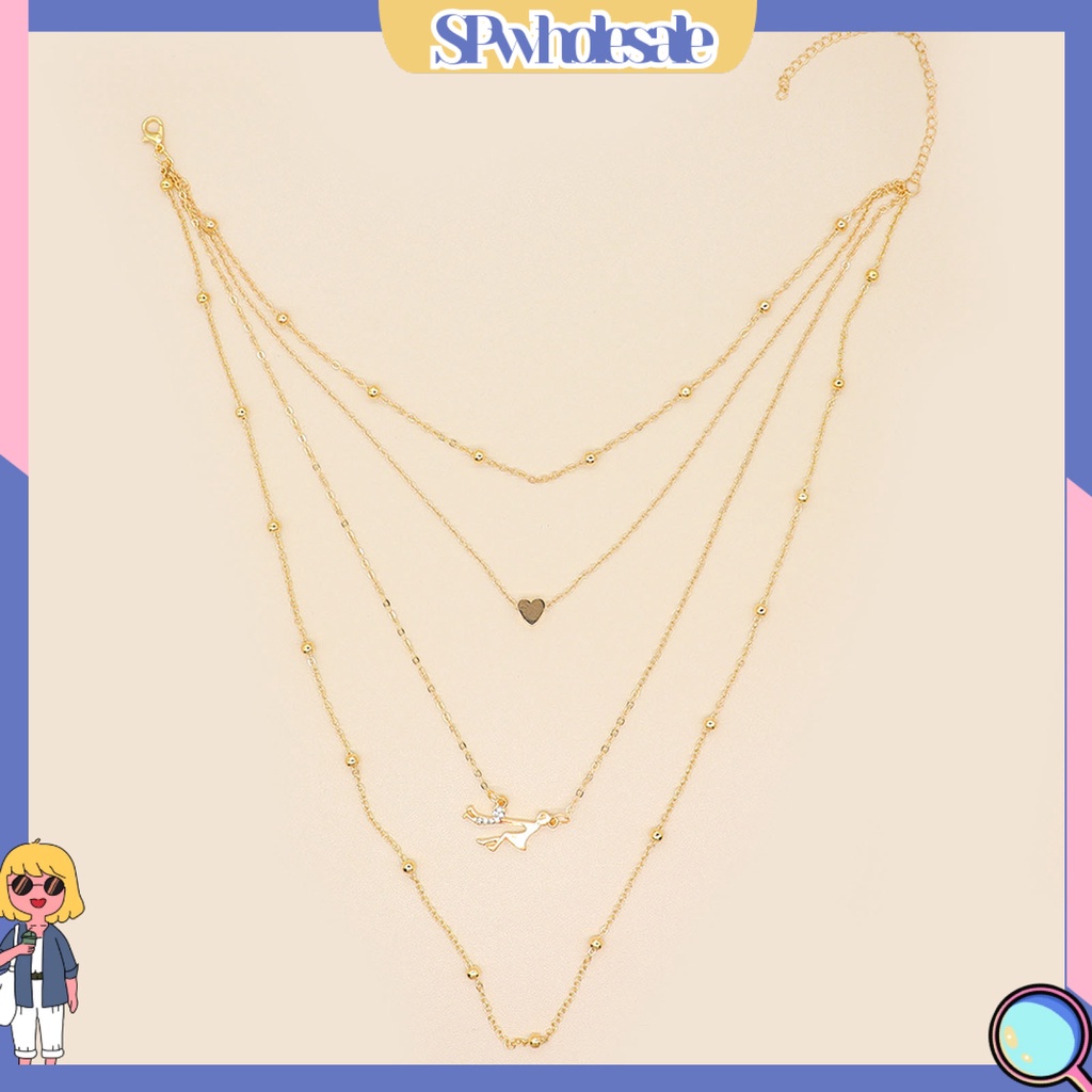 &lt;SPwholesale&gt; Vòng cổ Choker Nhiều Lớp Đính Đá Lấp Lánh Cho Mẹ Và Bé