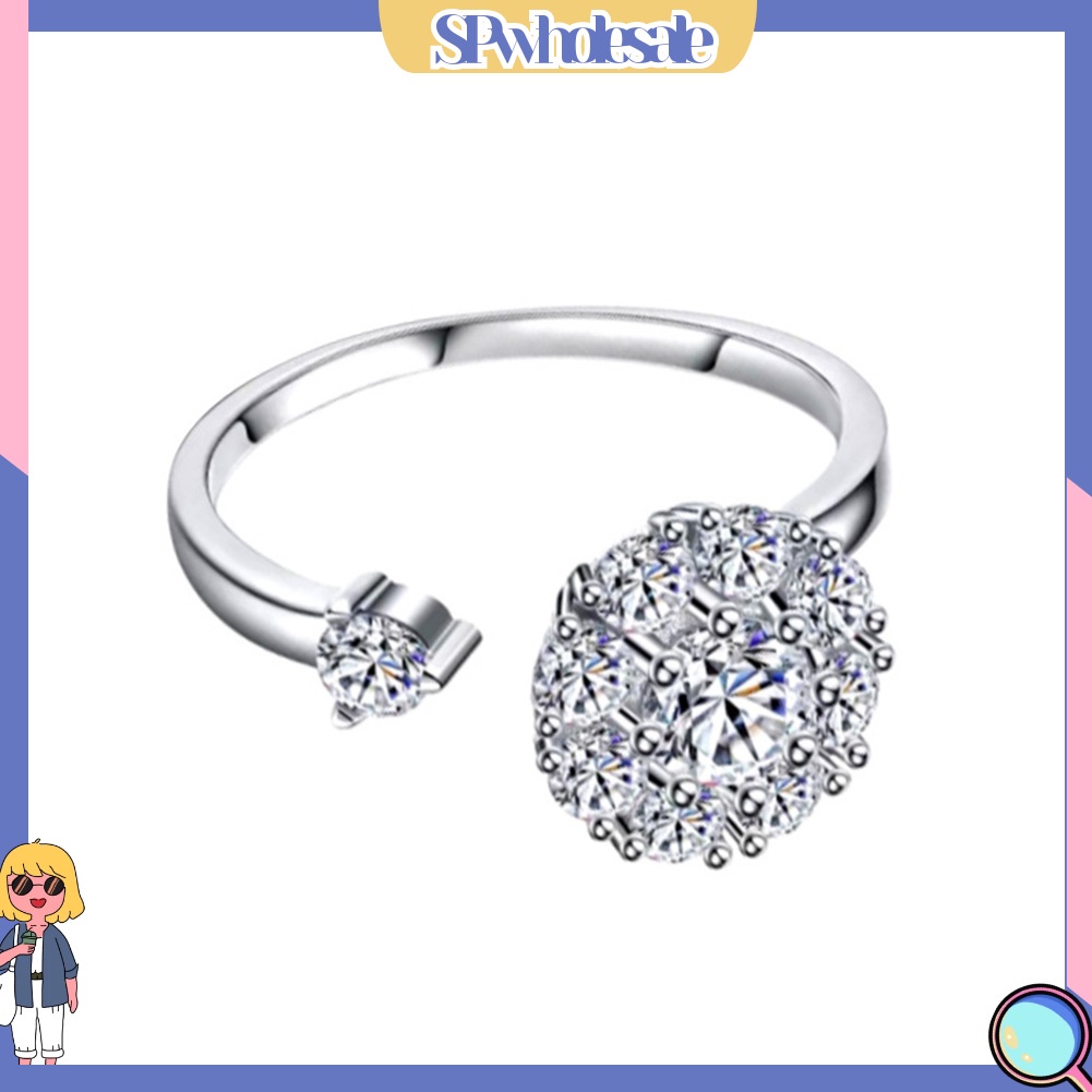 <SPwholesale> Nhẫn Hở Đính Đá Thời Trang Dự Tiệc Cho Nữ