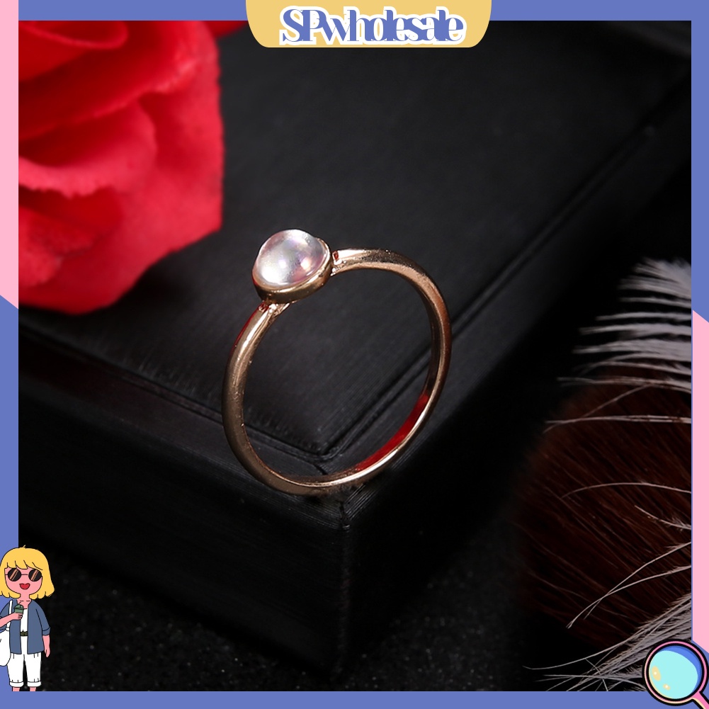 <SPwholesale> Nhẫn Mỏng Đính Ngọc Trai Giả Thanh Lịch Cho Nữ