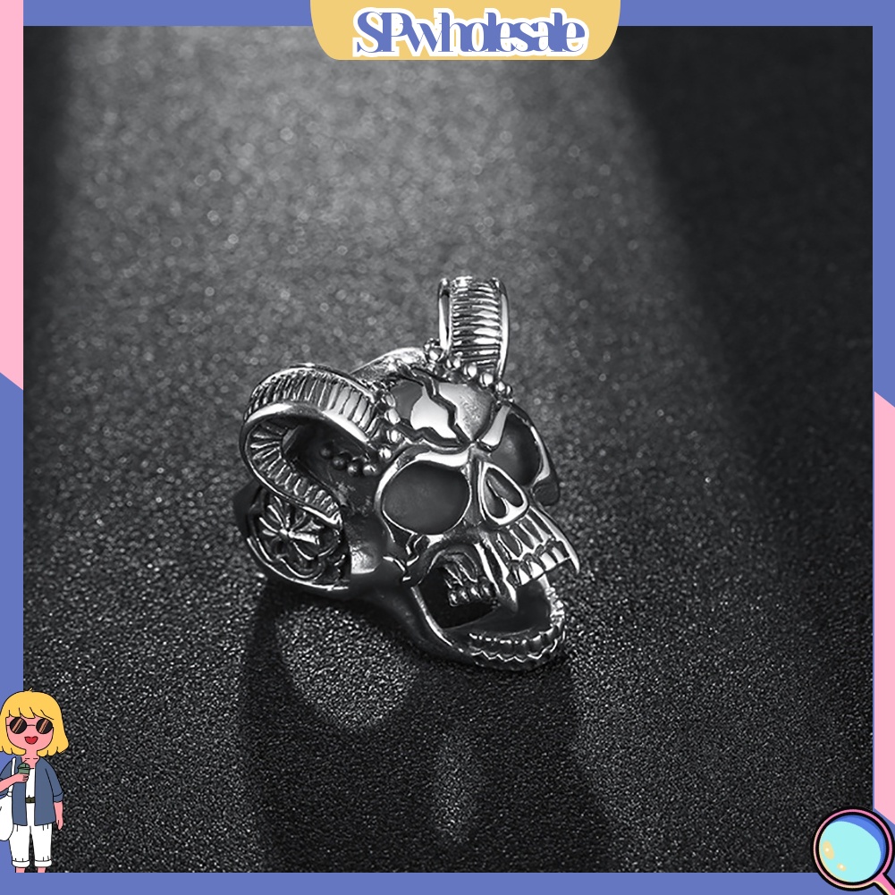 <SPwholesale> Nhẫn Họa Tiết Đầu Lâu Lớn Phong Cách Vintage Cho Nam Và Nữ