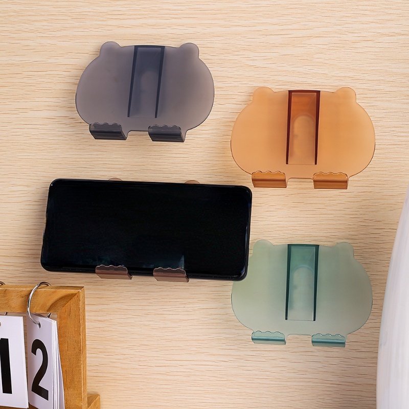 Giá Đỡ Điện Thoại Gắn Tường Bằng Nhựa Hình Gấu Đa Năng