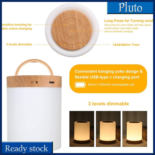 Mới Đèn Ngủ Cảm Ứng Rgb Sạc Usb Có Thể Tái Sạc Tiện Dụng