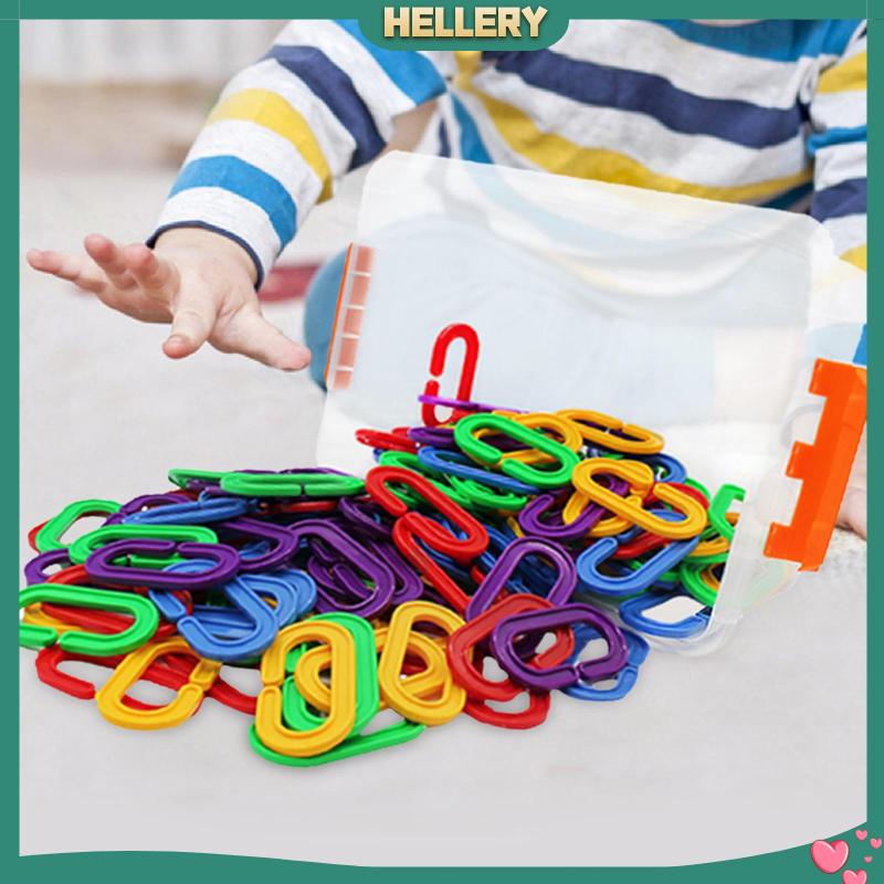 [HelleryVN] Set 150 Mối Nối C Có Thể Thay Đổi Màu Sắc Cầu Vồng Cho Trẻ Mẫu Giáo