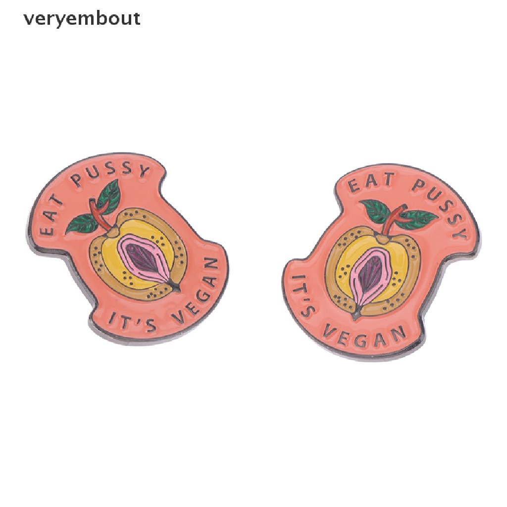 Trâm Cài Áo Hình Vegan Feminist Hoạt Hình Tráng Men Bằng Kim Loại Thời Trang