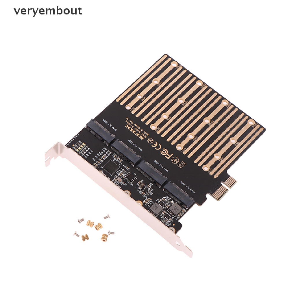 Bộ ĐiềU HợP PCIE Sang M2 PCI Express X1 3.0 4 CổNg B Key M.2 NGFF SATA SSD Chuyên DụNg